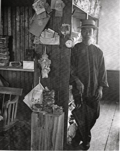 Gong Wing or W. Lee in Milton laundry. 1890s. Suttermeister photo. Milton Historical Society